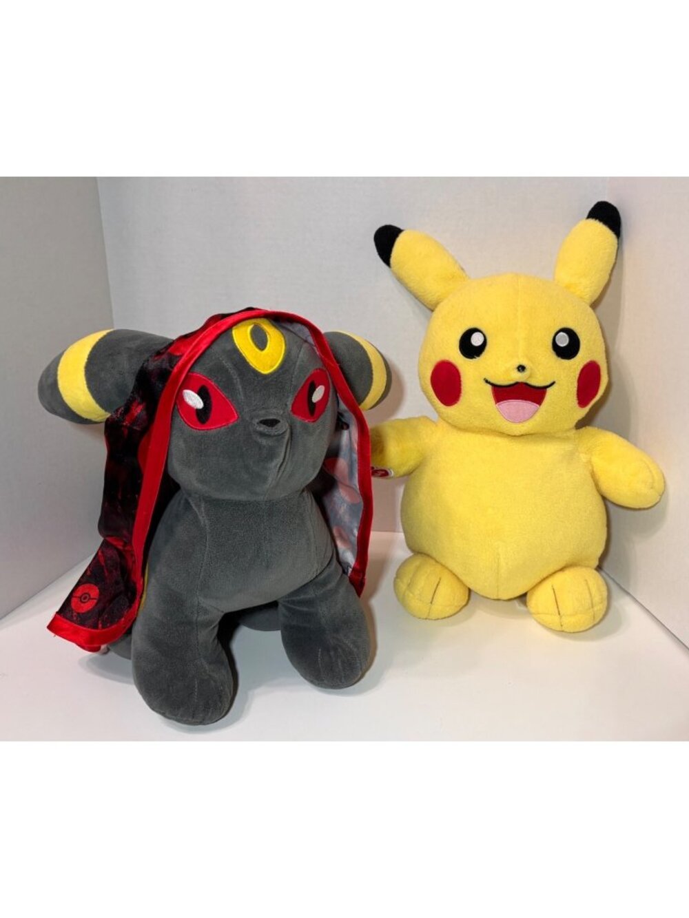 Build A Bear Pokemon Umbreon Plush with Cape & Pikachu (no sound)